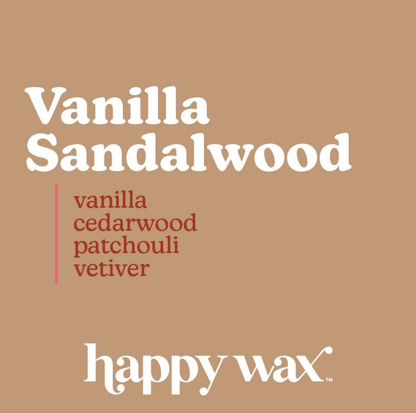 Vanilla Sandalwood Wax Melts - Eco Tin (4 oz) or 8oz Pouch