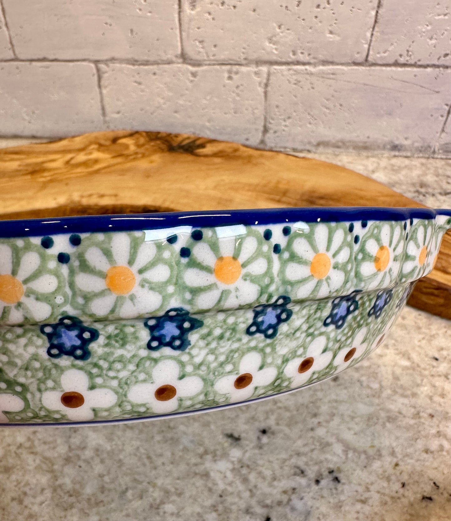 Manufaktura, Daisy Jane, Pie Plate with Handles