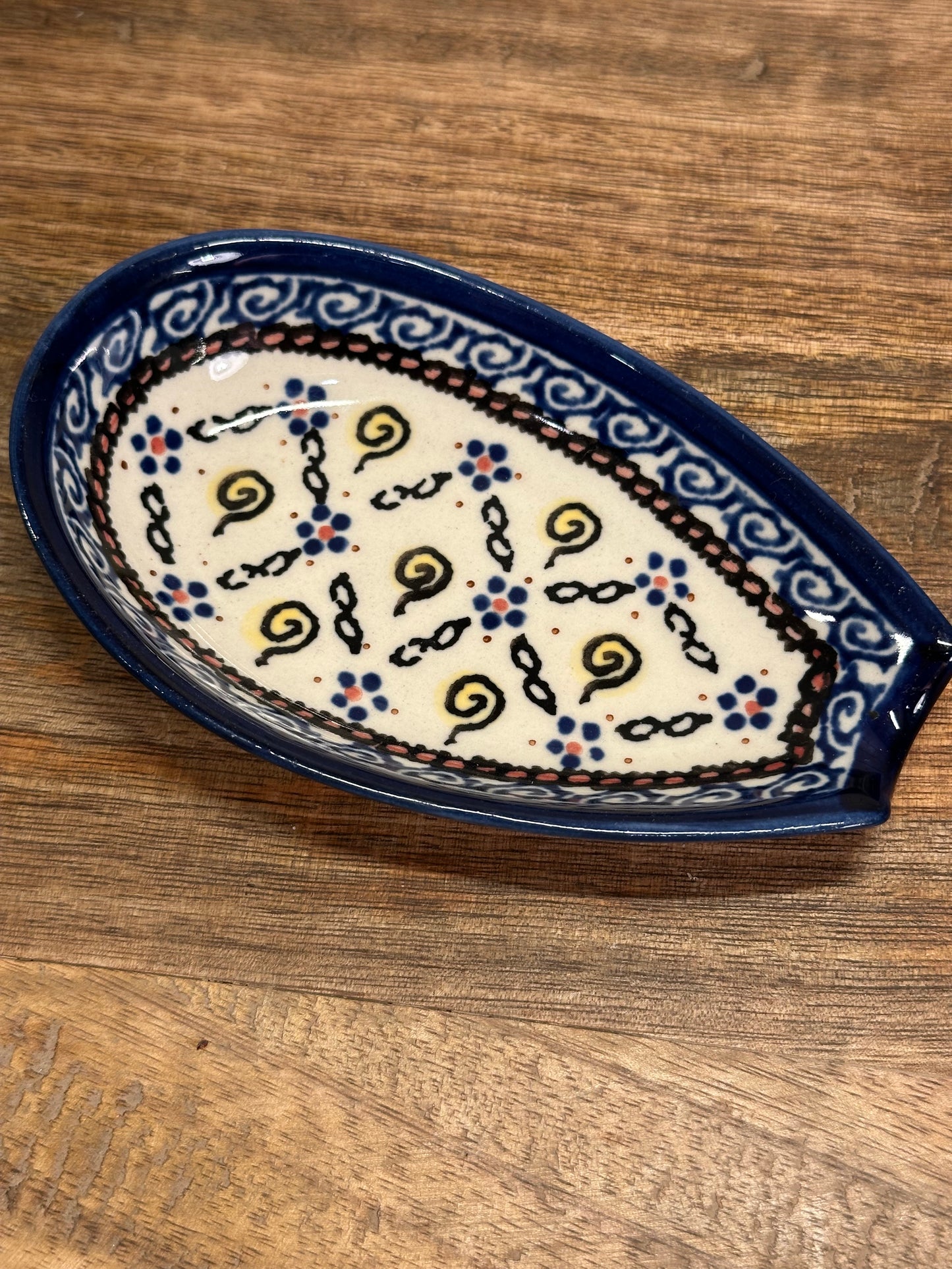 Ceramika Artystyczna Polish Pottery, Spoon Rest, Preowned