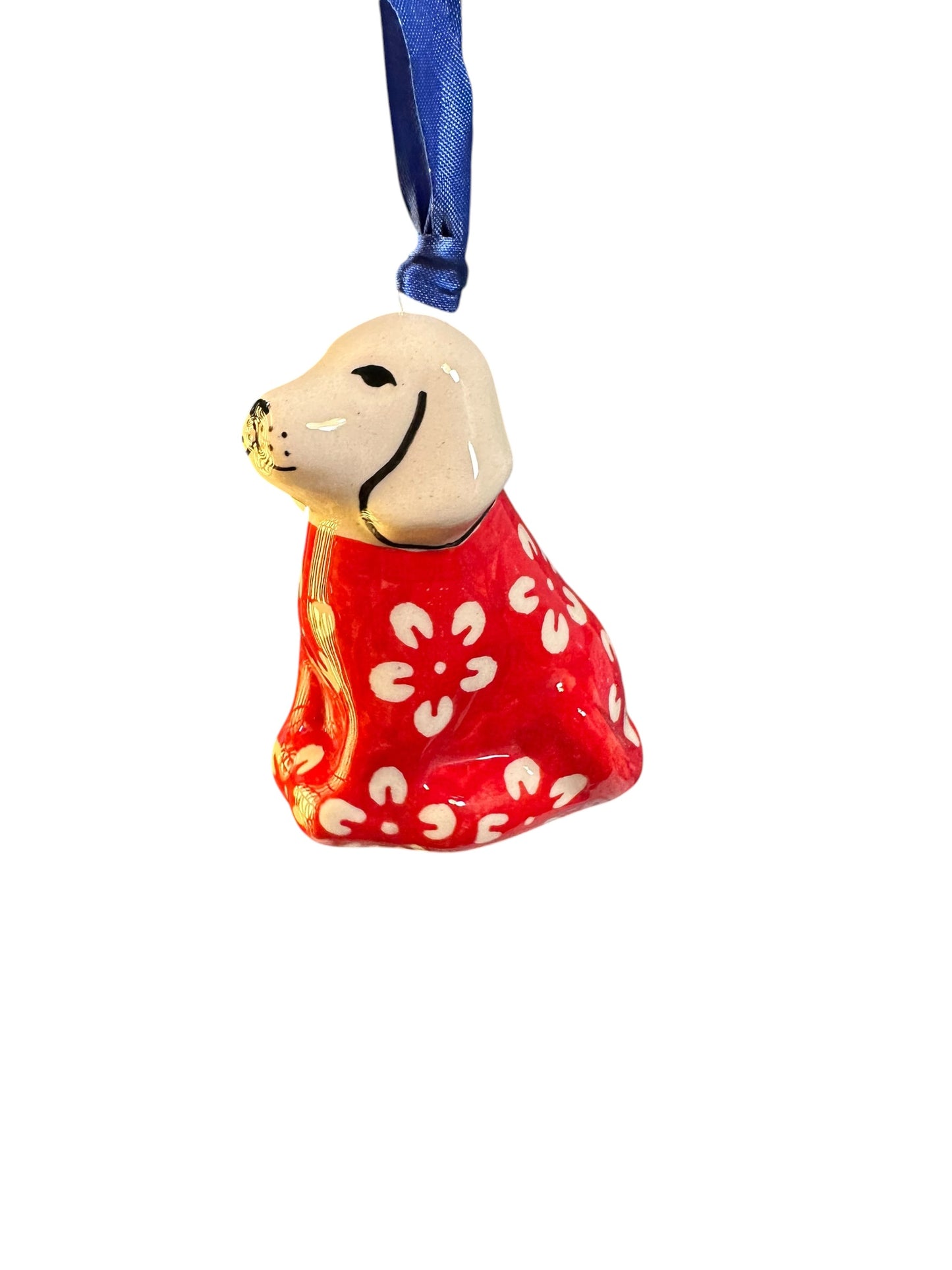 Manufaktura, Red Blossom, Puppy Dog, Ornament