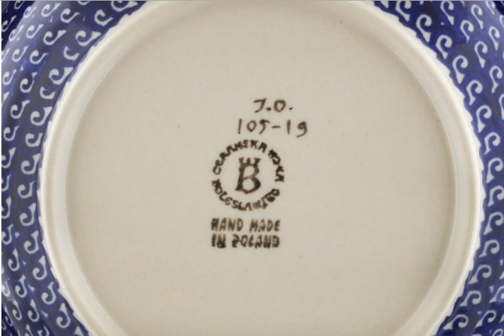 Ceramika Bona Polish Pottery, Spring Flowers, Pasta Bowl