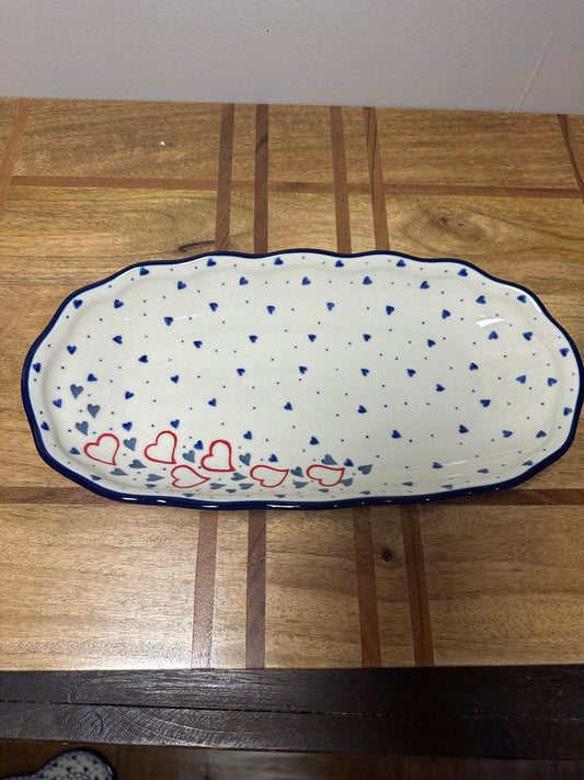 Ceramika Artystyczna, Heart To Heart, Scalloped Tray