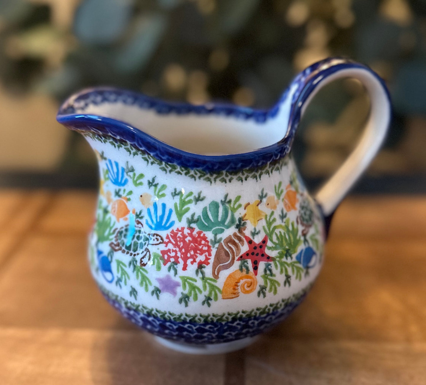 Kalich Polish Pottery, Art Level, Sea Life, Pitcher/Gravy Boat 19 oz.