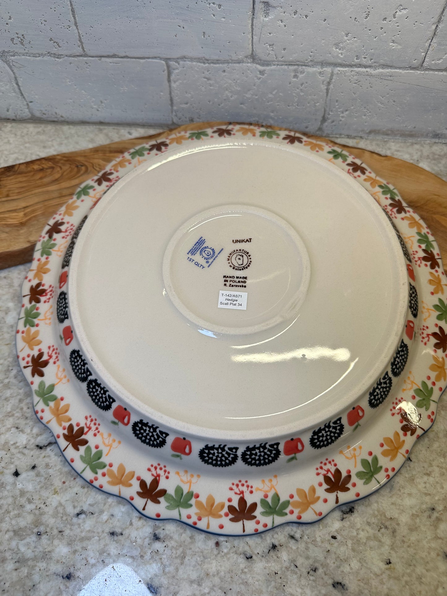 Manufaktura, Hedgie, Scalloped Large Platter