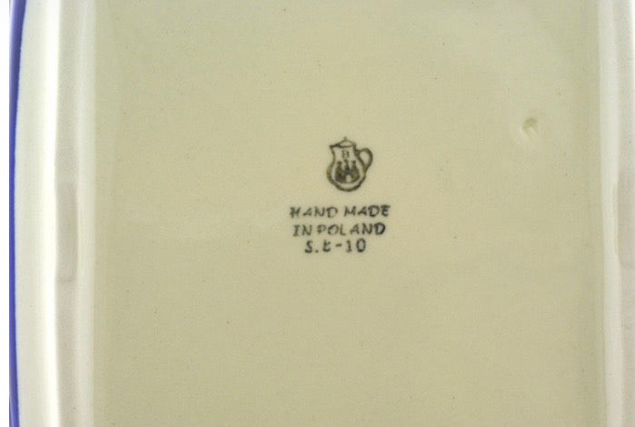 Ceramika Artystyczna, Blue Eyes, Square Bowl 8"
