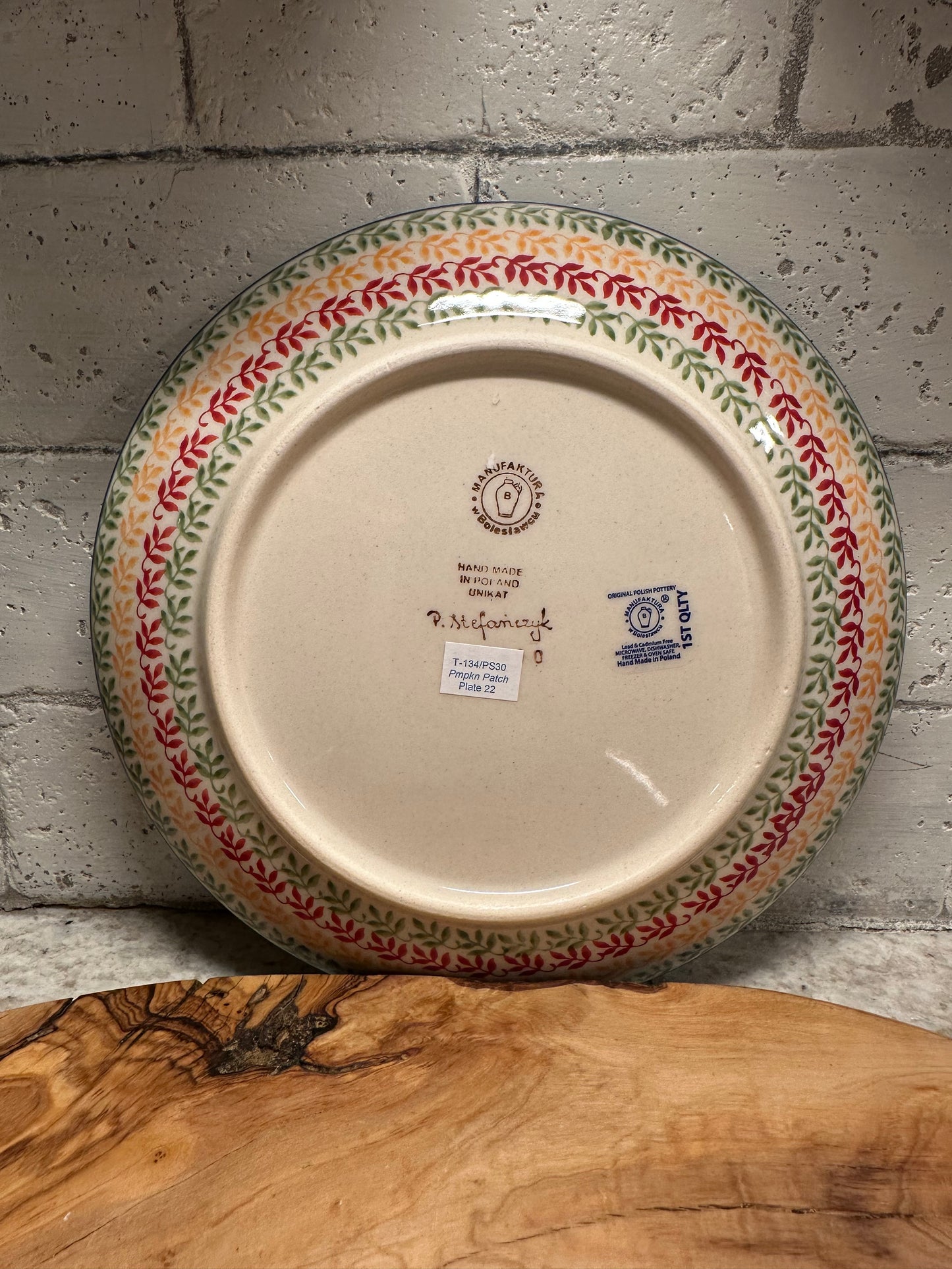 Manufaktura, Pumpkin Patch, Luncheon Plate