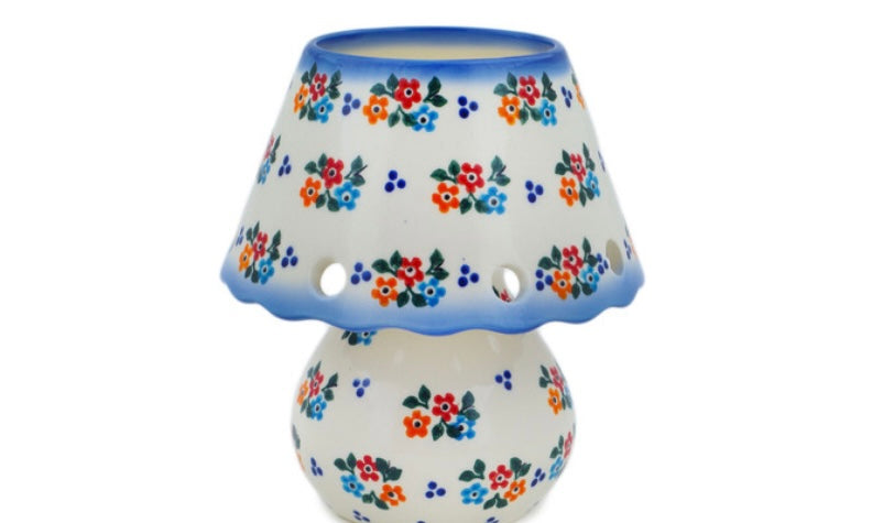 Cergor Polish Pottery, Unikat Sweet Clusters, Aroma Oil Burner Lamp