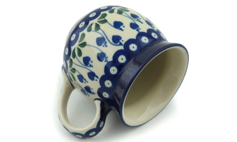 Ceramika Artystyczna Polish Pottery, Bleeding Hearts, Bubble Mug 16 oz