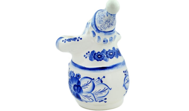 Fajans Wloclawek Polish Pottery, Retro Cobalt, Santa Claus Large Figurine