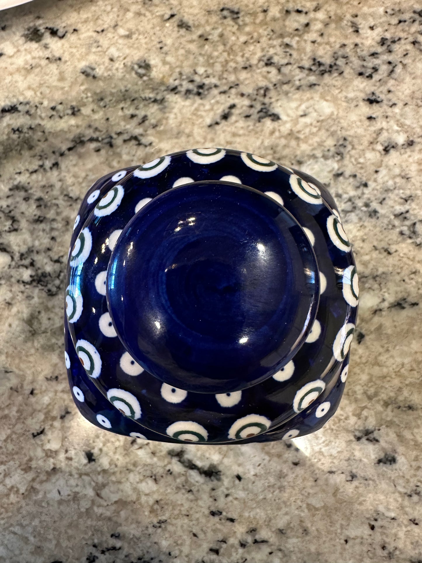 Zaklady Polish Pottery, Private Eyes, Container with Lid