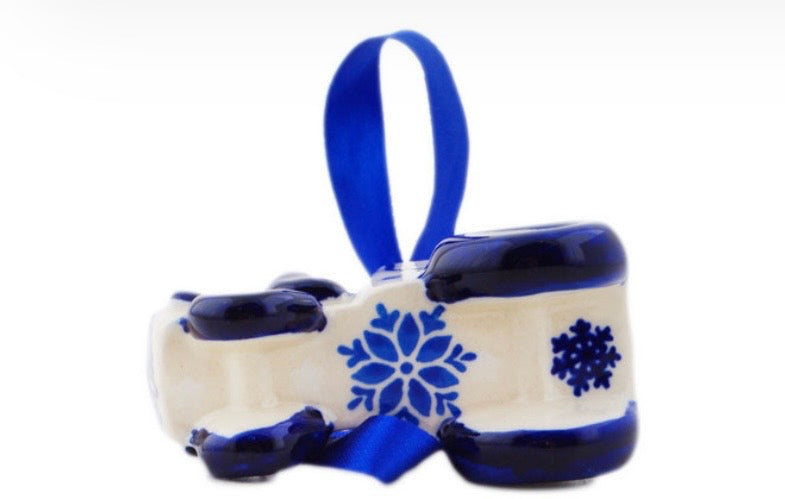Manufaktura, Snowdrift, Tractor Ornament 3"