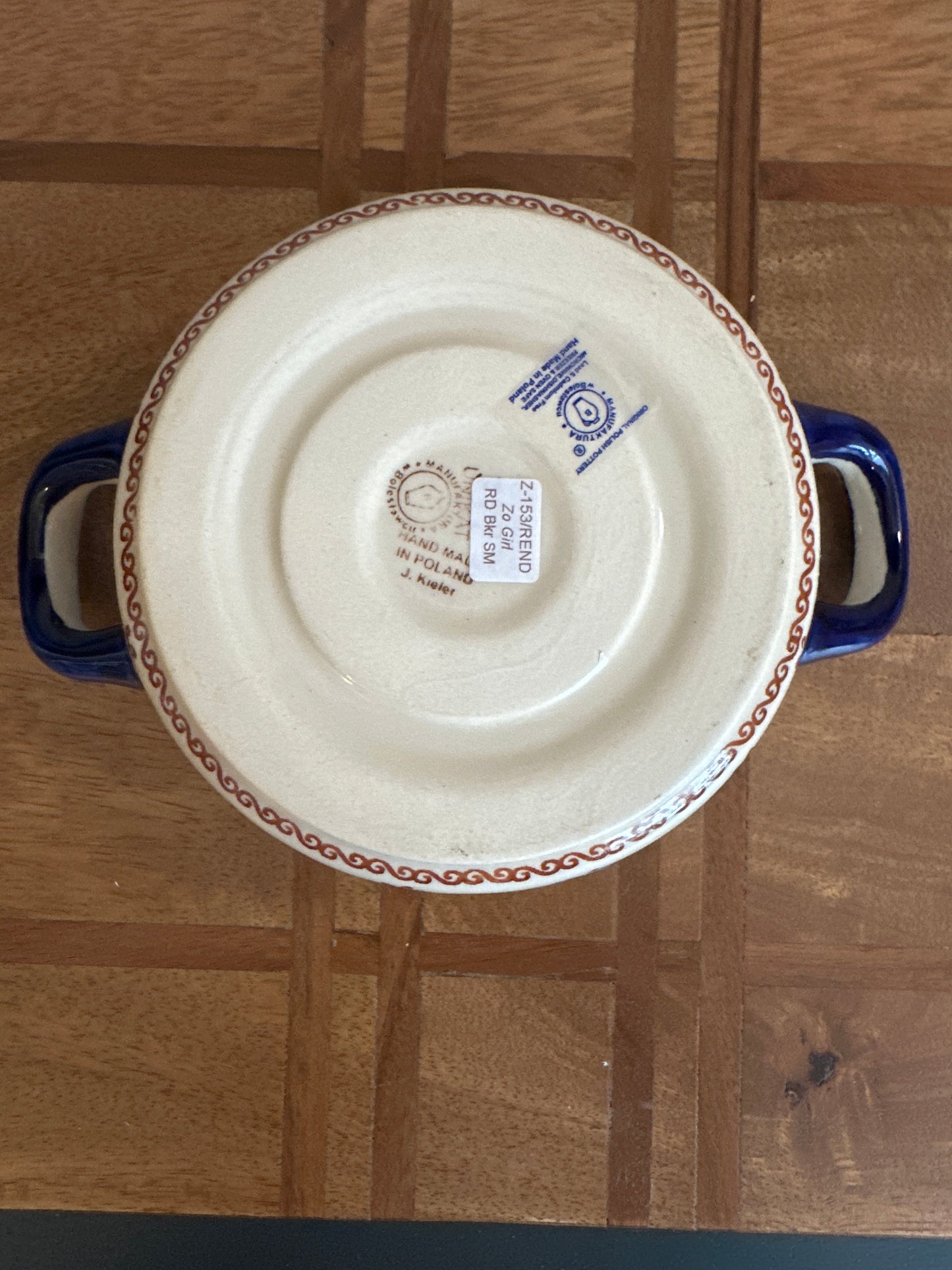 Manufaktura Polish Pottery Zo Girl 7.5" Round Baker with Handles