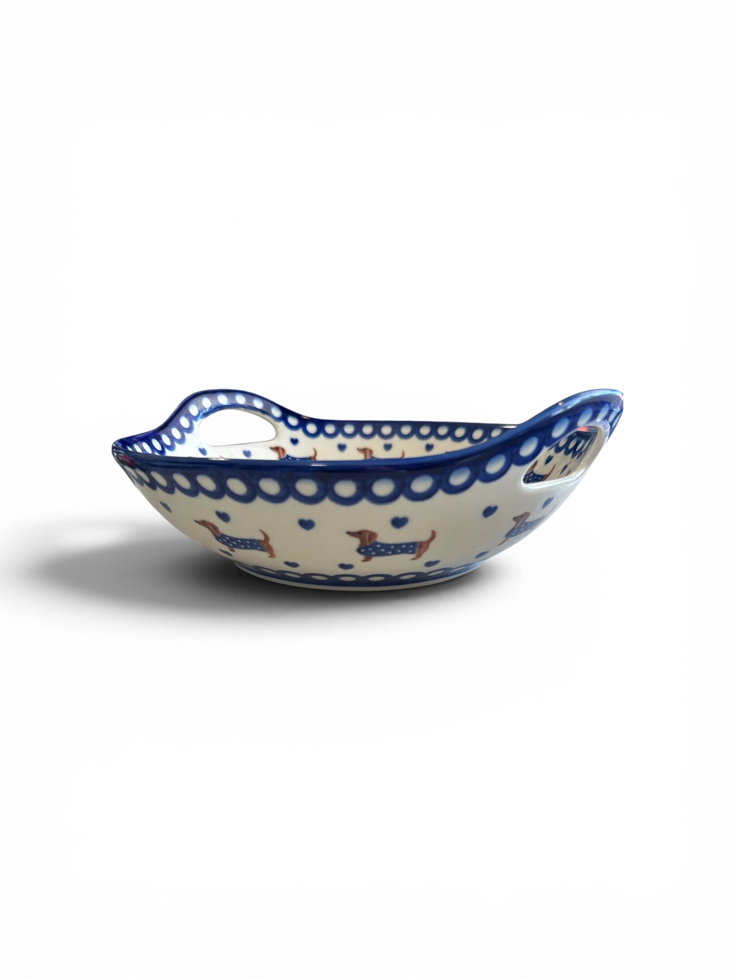 Kalich, Dressed Dachshund, Bowl/Baker with Handles