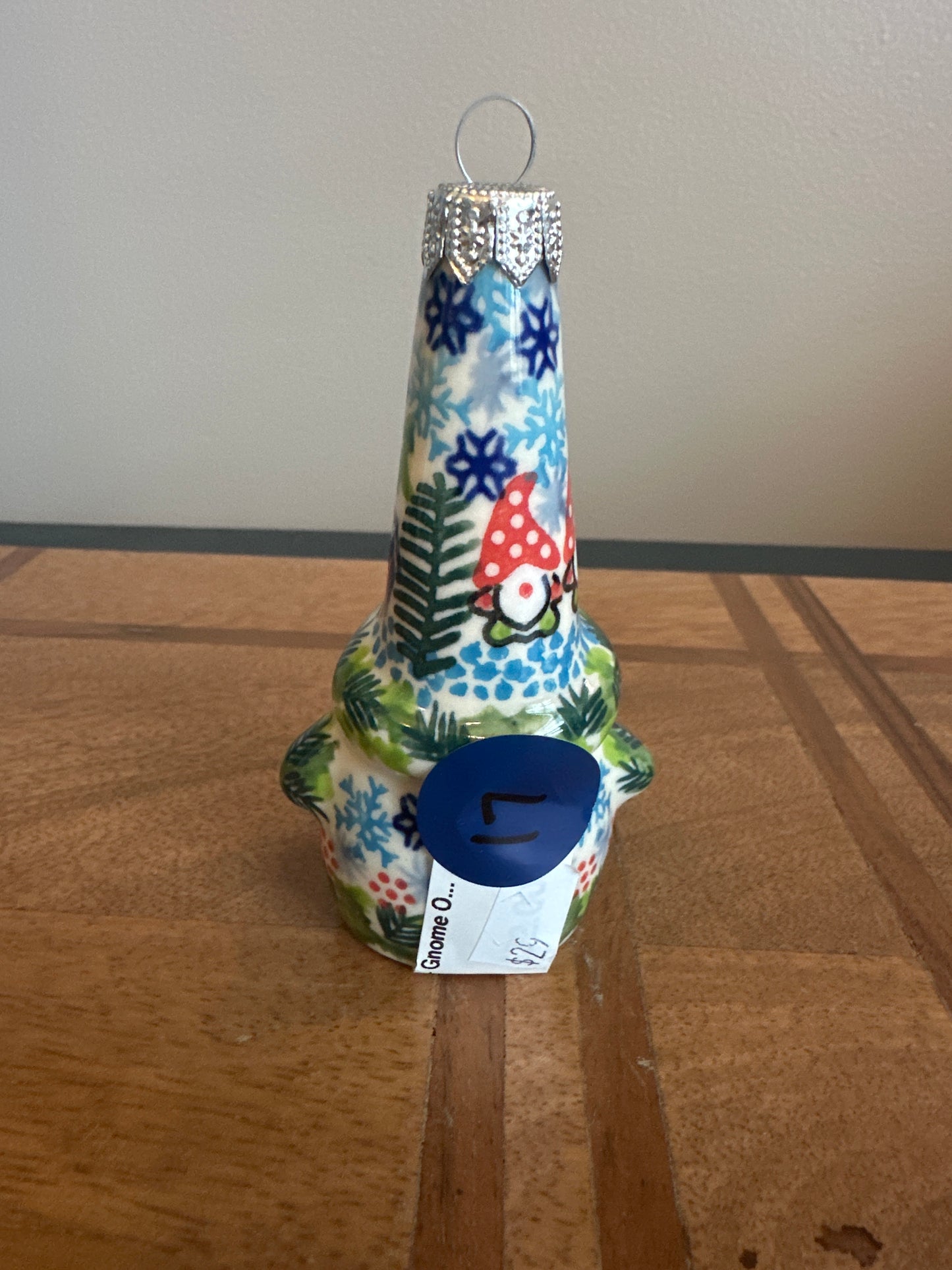 Galia Polish Pottery Winter Gnomes Ornament