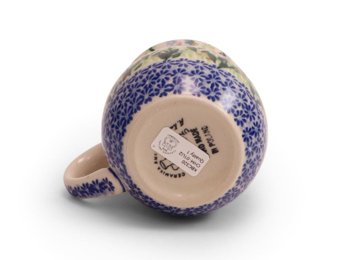 Ceramika Amfora Polish Pottery, Signature Unikat, Maki Cornflower, Belly Mug