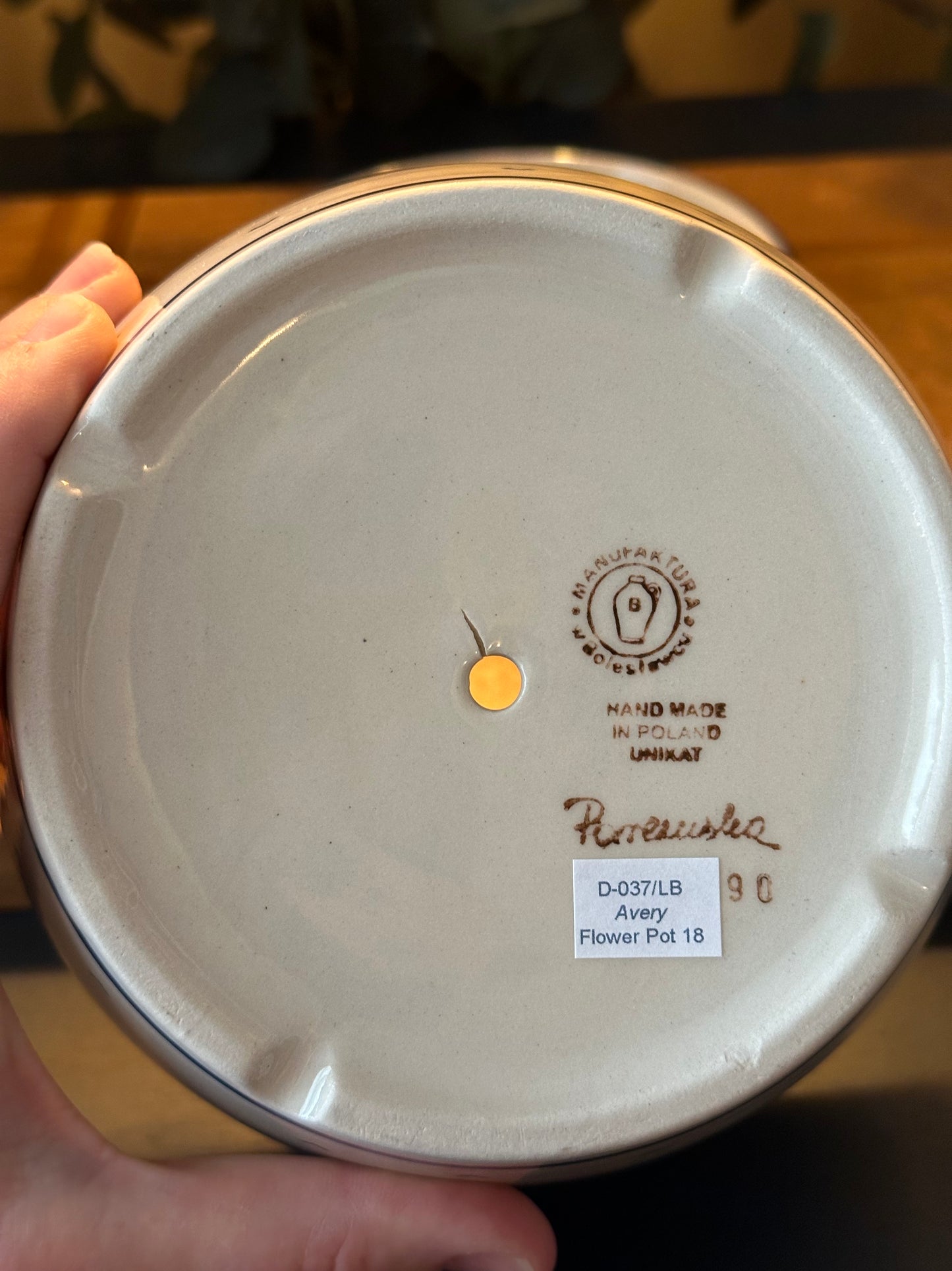 Manufaktura Polish Pottery, Signature Unikat Avery XL Planter
