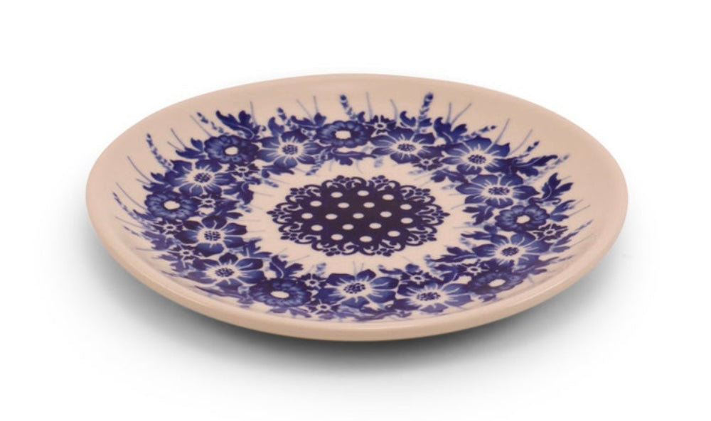 Ceramika Kaola Polish Pottery, Cobalt Meadow, Dessert Plate