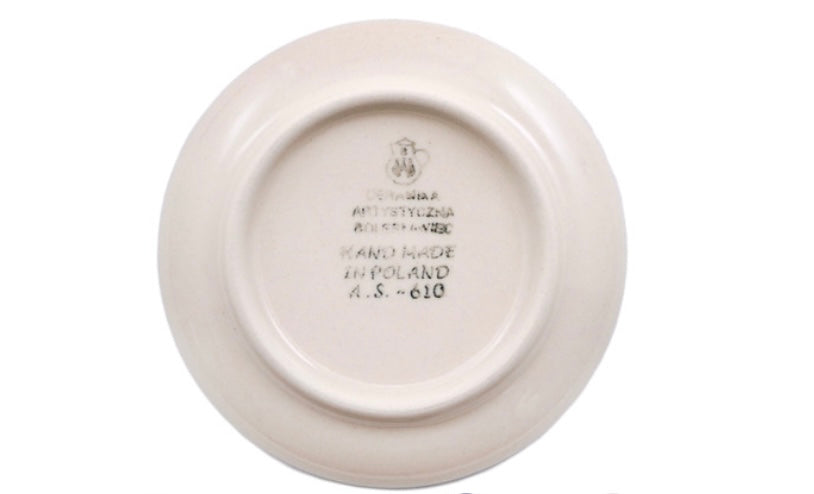 Ceramika Artystyczna Polish Pottery, Blushing Blooms, Mini Plate/Coaster