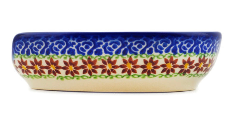 Ceramika Bona Polish Pottery, Unikat Yellow Petal Bliss, Spoon Rest