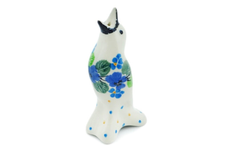 Ceramika Artystyczna Polish Pottery, Waterfall Blooms, Pie Bird
