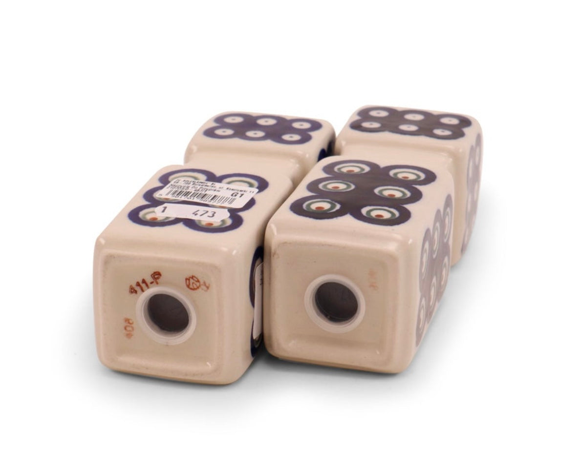 Zaklady Polish Pottery, Traditional Private Eyes, Salt & Pepper Set