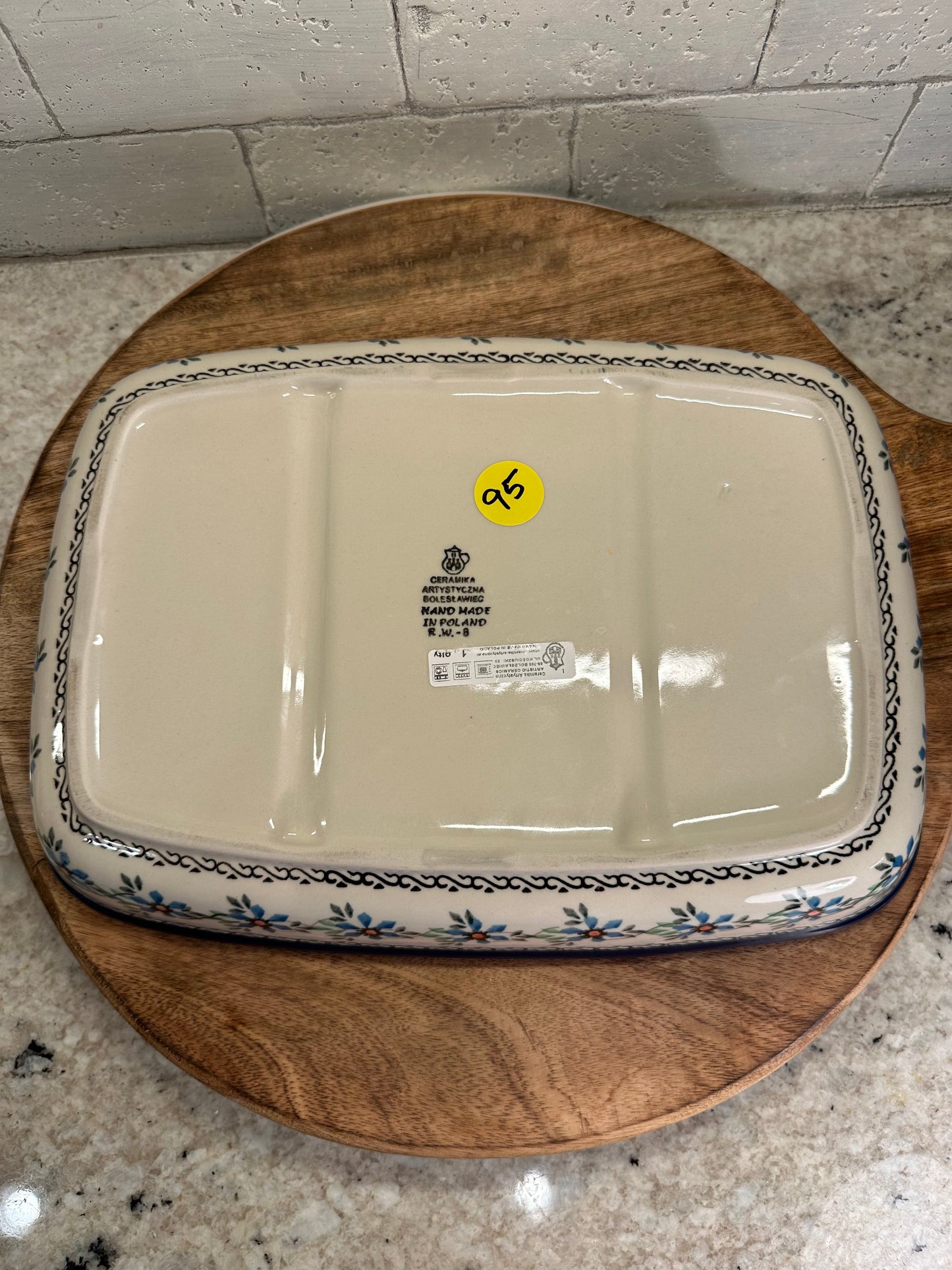Ceramika Artystyczna Polish Pottery, Triple Divided Dish