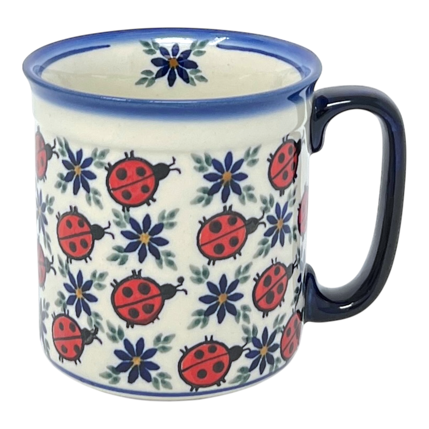 Mug, Straight Mug, 14 oz in "Lovely Ladybugs" by Andy