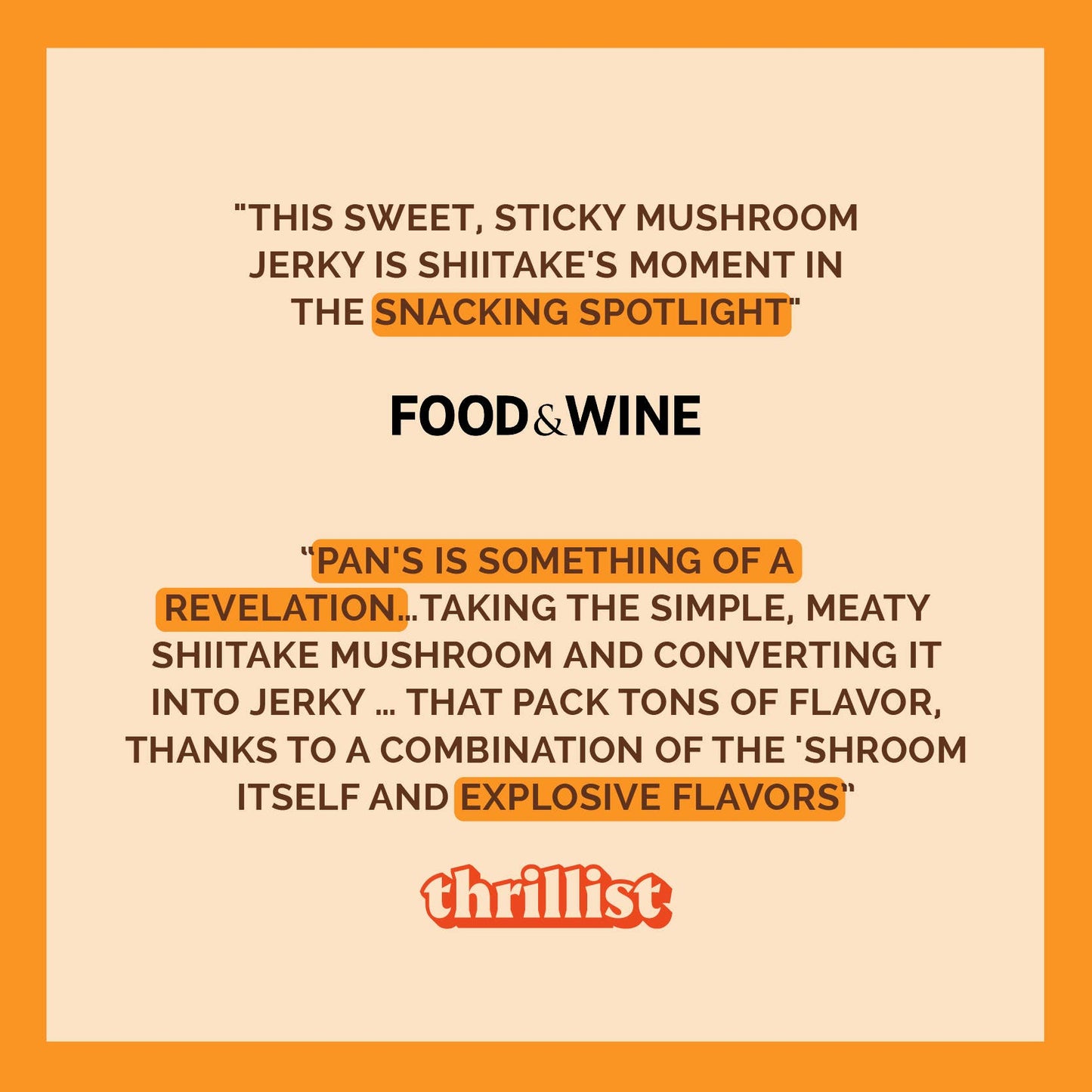 Pan's Mushroom Jerky - 2.2oz Zesty Thai