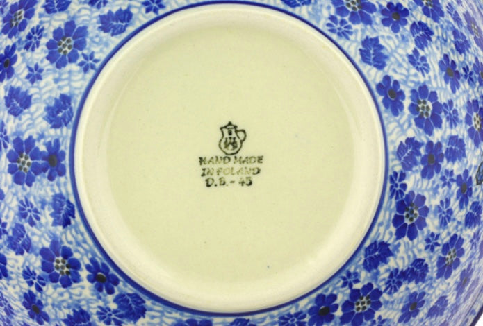 Ceramika Artystyczna Polish Pottery, Misty Dragonfly, Large Nesting/Mixing/Serving Bowl