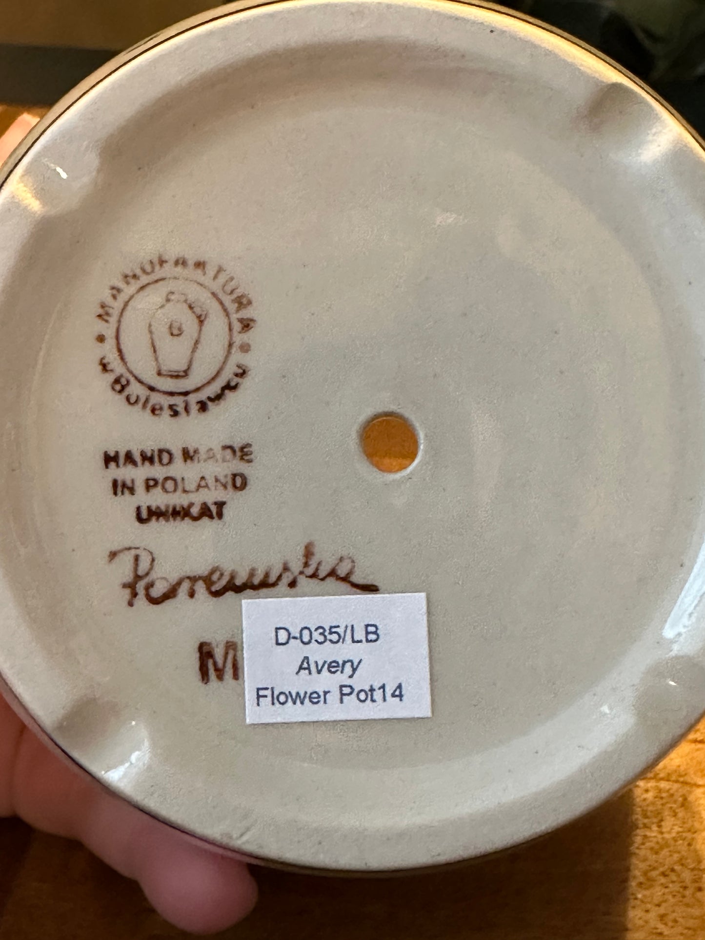 Manufaktura Polish Pottery. Signature Unikat, Avery Medium Planter