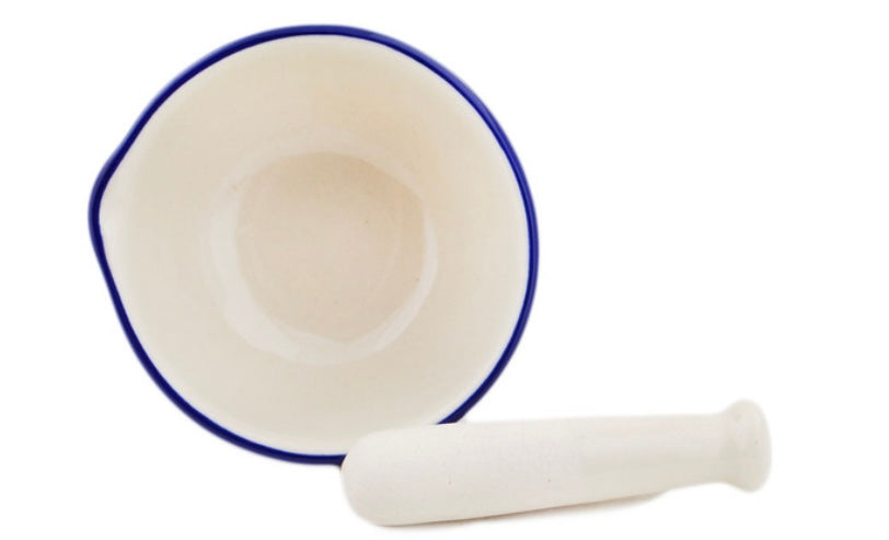 Ceramika Artystyczna Polish Pottery, Morning Daisy, Small Mortar and Pestle