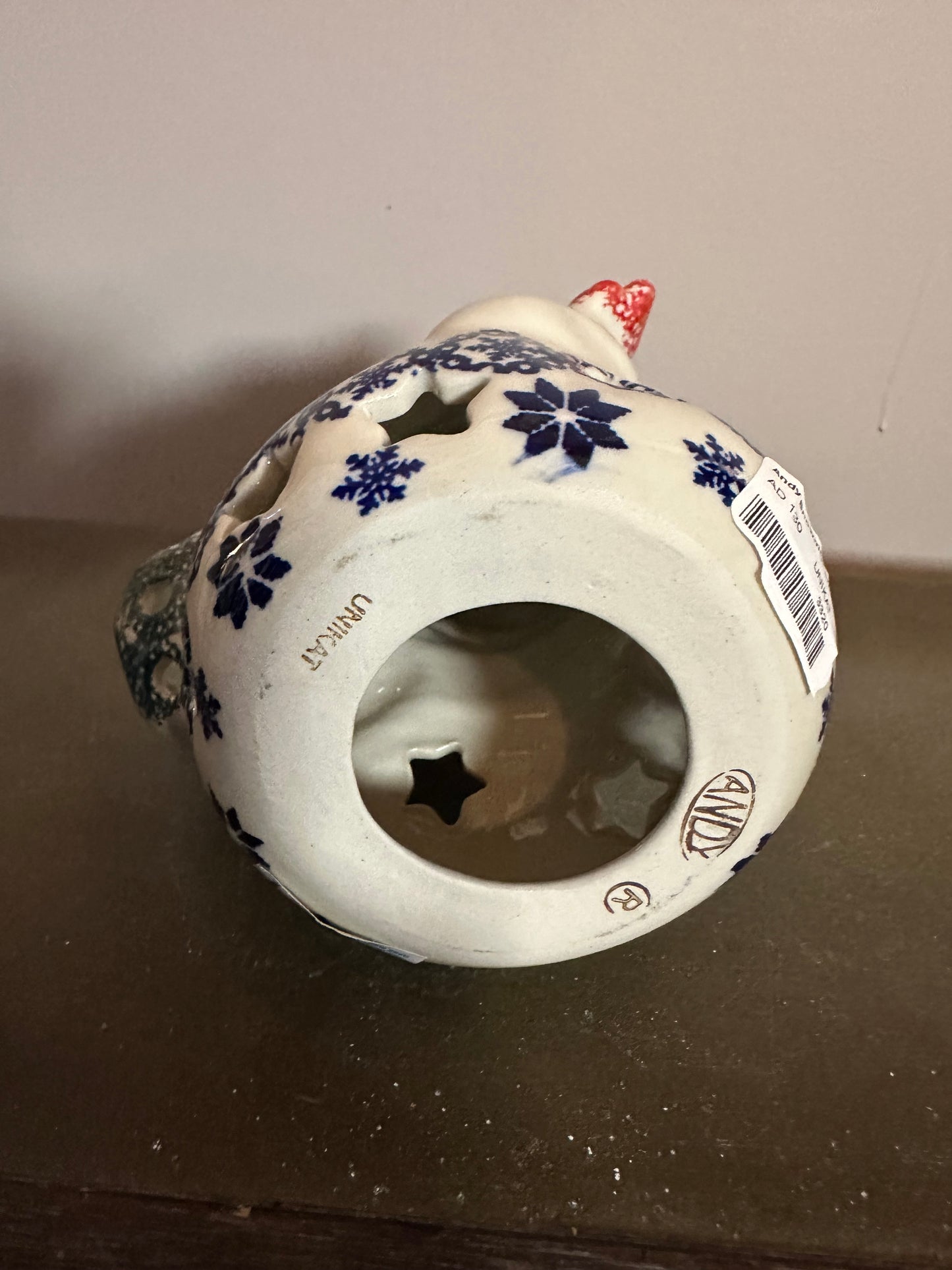 Andy, Christmas Trees & Snowflakes, Snowman Holding Tree, Bird on Hat, Luminary