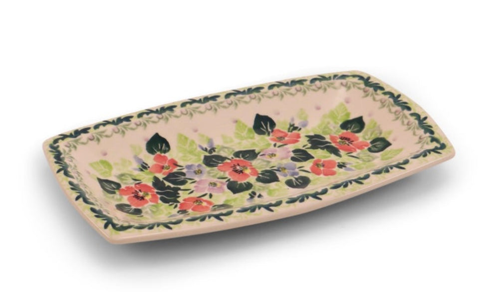 Ceramika Amfora Polish Pottery, Signature Unikat, Lucky Charm Serving Tray/Platter