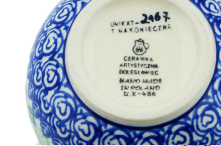Ceramika Artystyczna Polish Pottery, Unikat English Rose, Bubble Mug