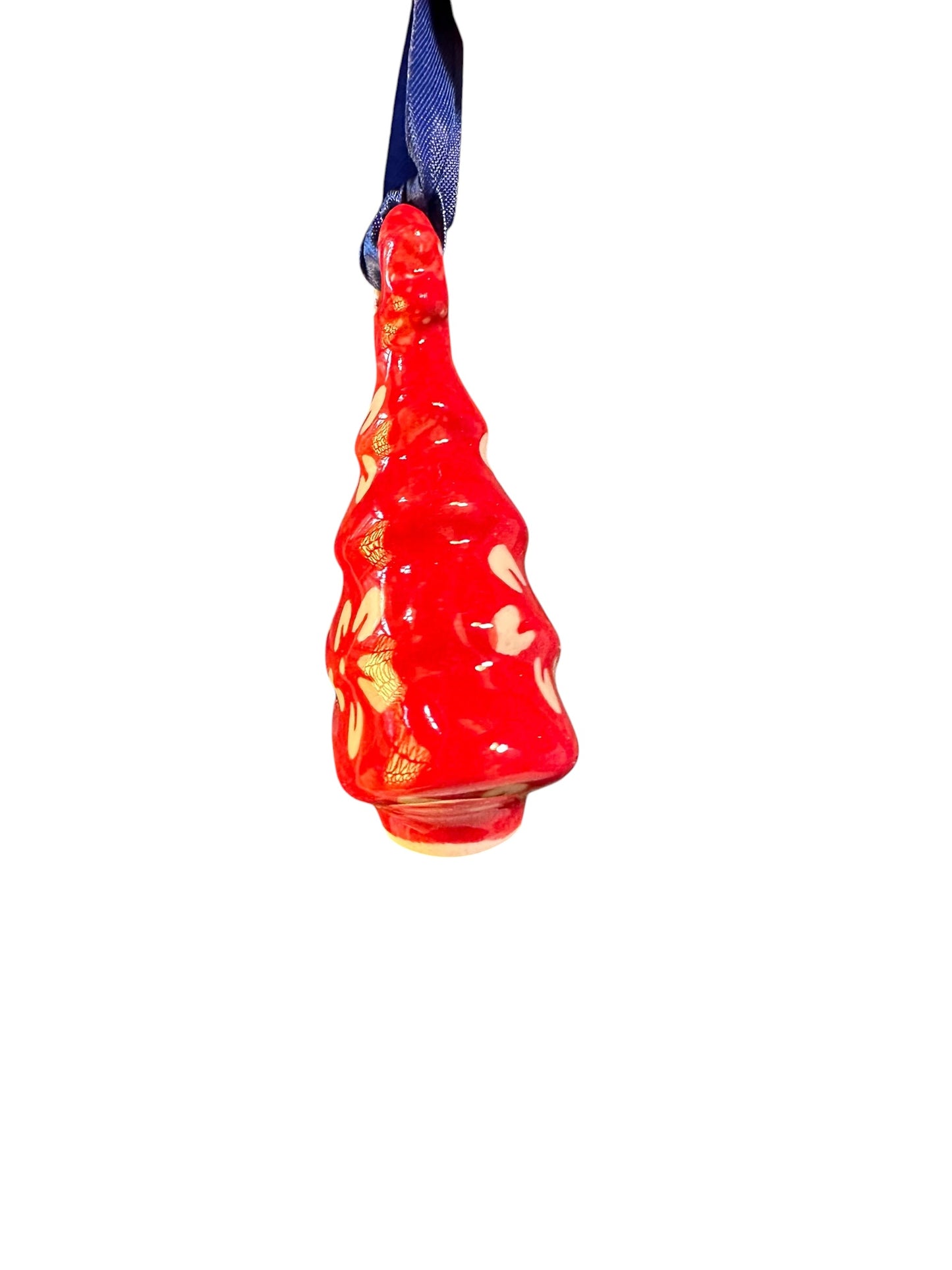Manufaktura Red Blossom Flat Tree Ornament