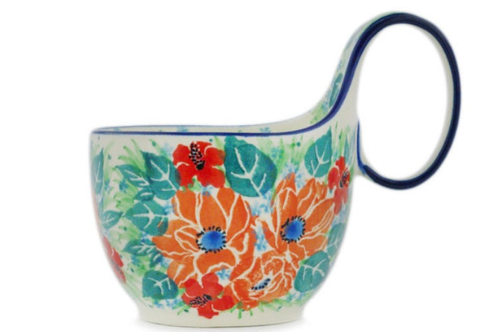 Ceramika Artystyczna Polish Pottery, Unikat U5145, Harmonious, Loop Mug/Bowl