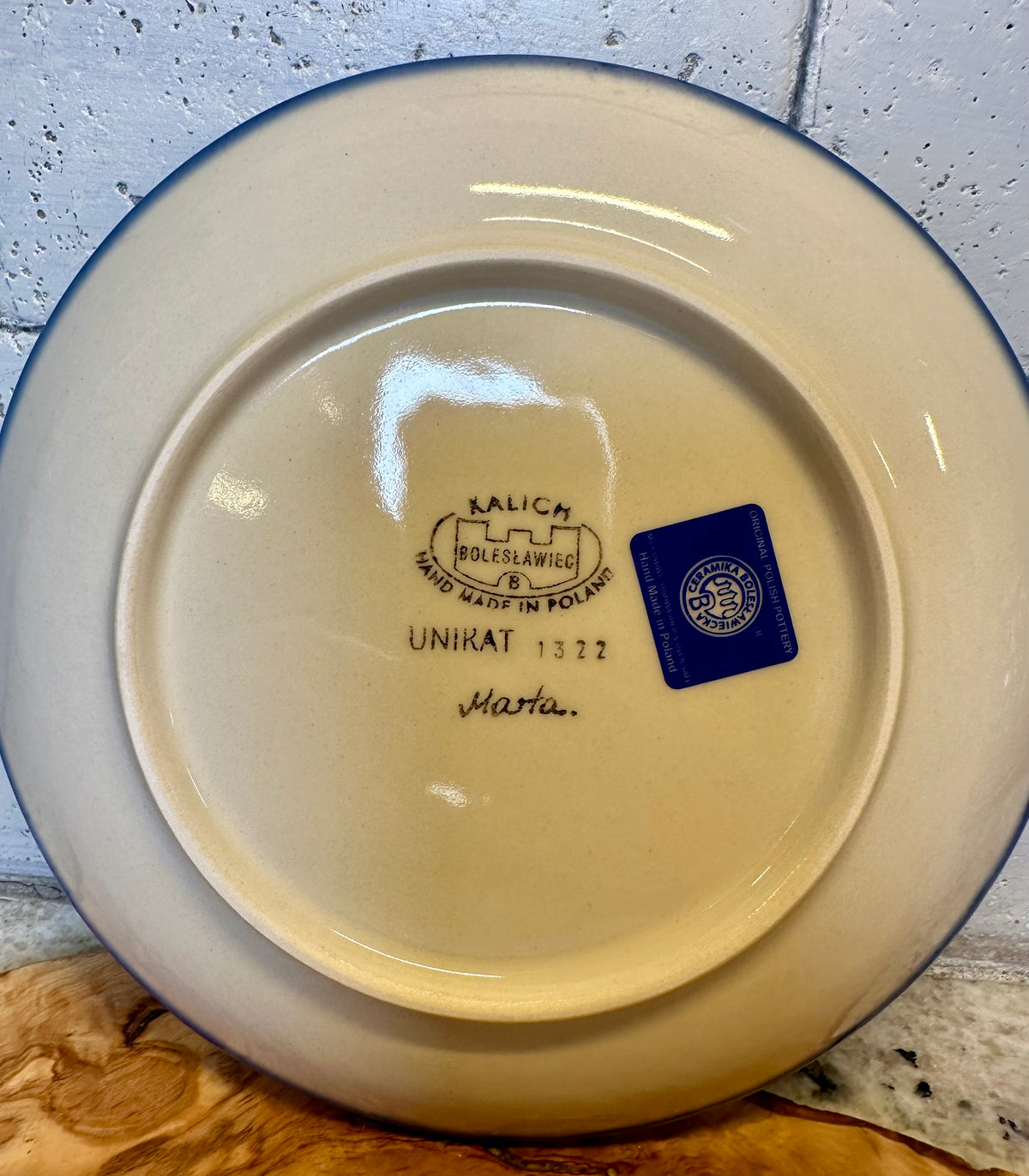 Kalich, 2Q, Cobalt Blue Sweater Dachshund Plate, 7.5"