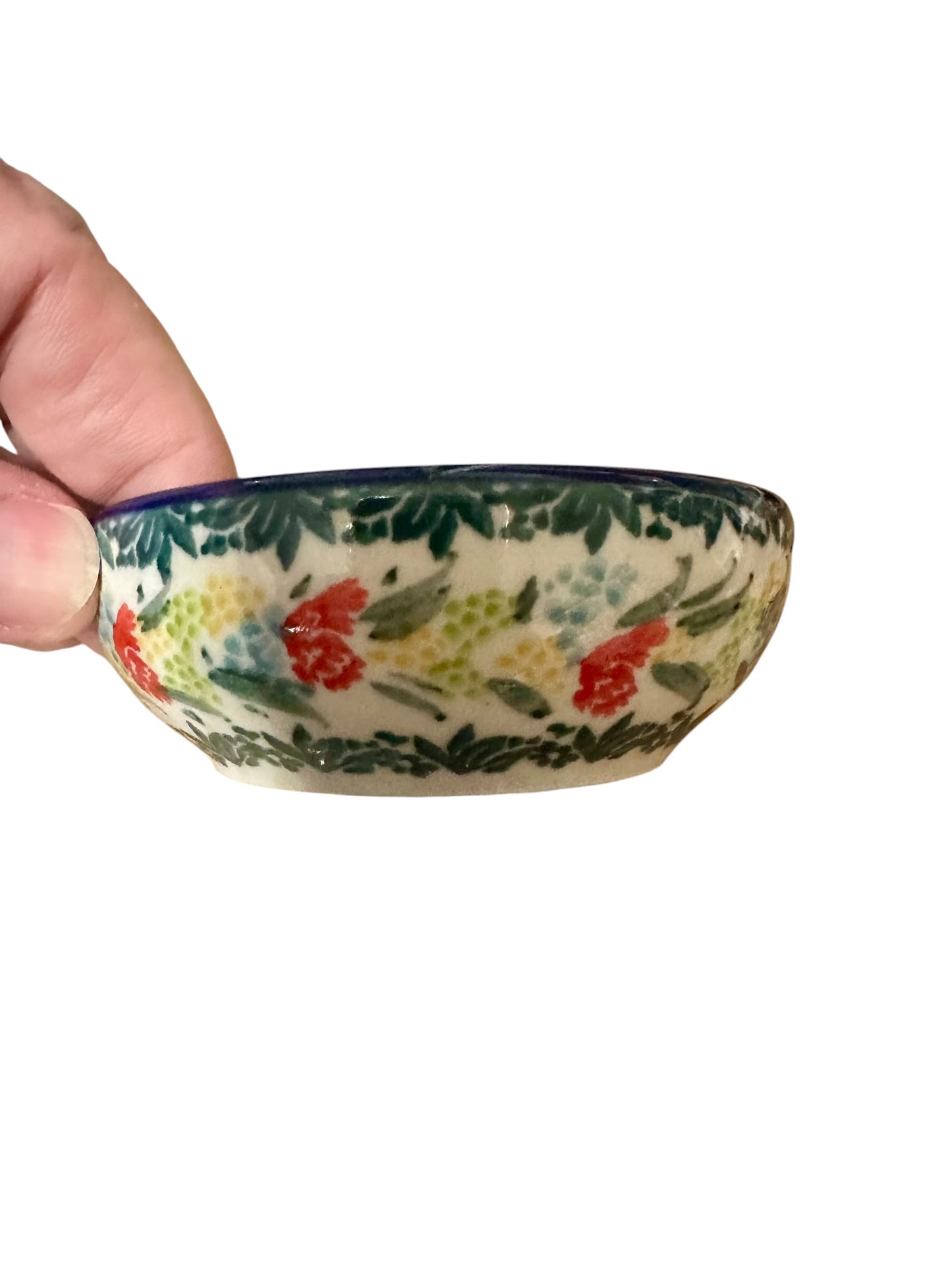 Ceramika Artystyczna, U5162, Bright Carnations, Bowl 3.5"