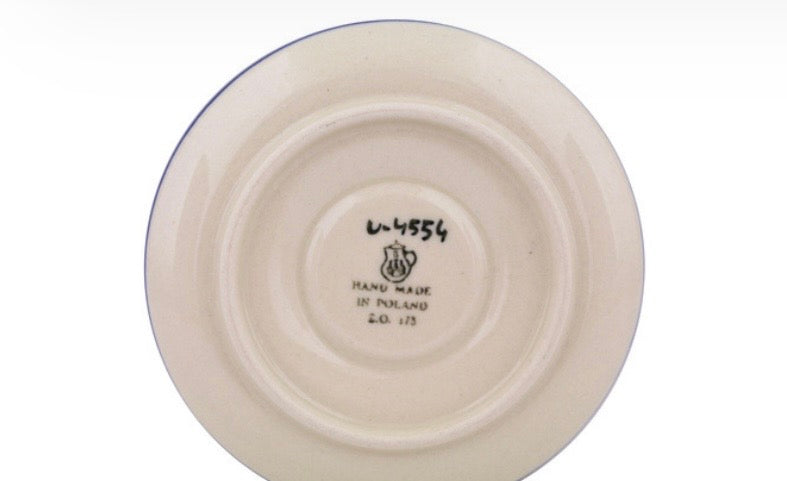 Ceramika Artystyczna, Unikat U4554, Blue Bird Solo, Espresso Cup with Saucer