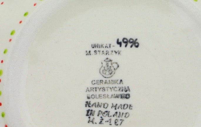 Ceramika Artystyczna, U4996 Bird Prince and Princess, Scalloped Bowl 7.5"