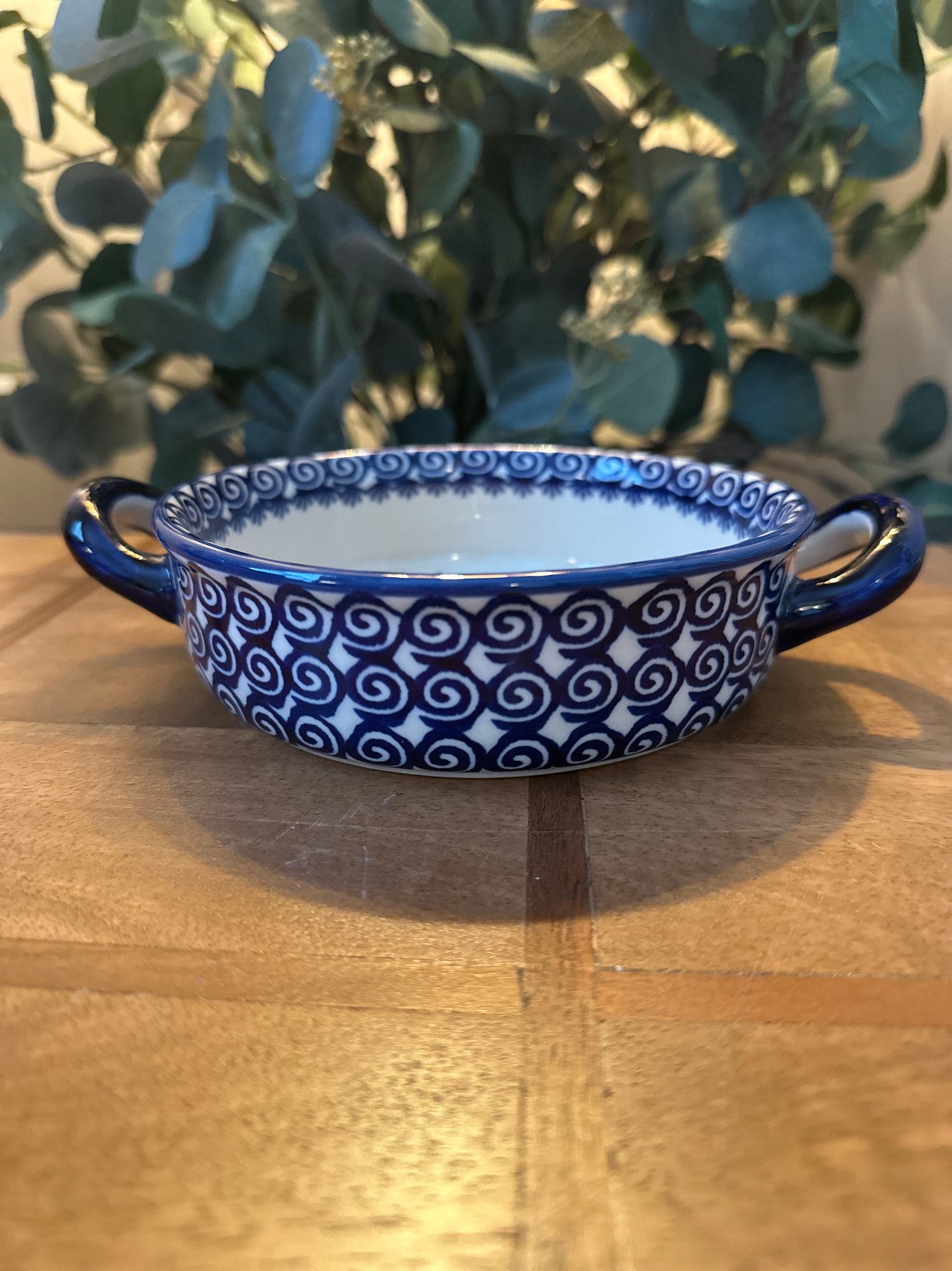 Manufaktura Polish Pottery, Marigold Round Baker with Handles