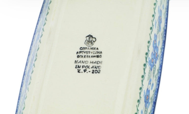 Ceramika Artystyczna, Blue Blossom, Loaf Pan 8"