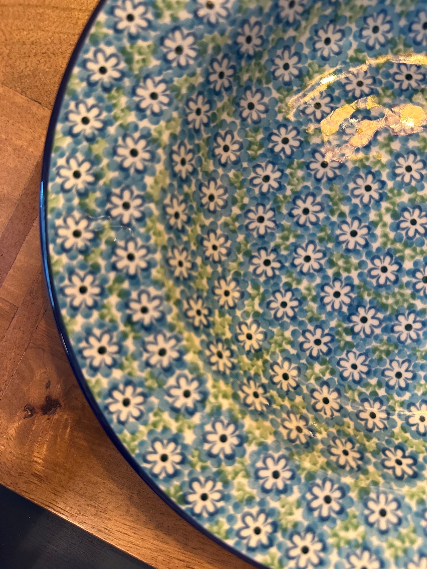Ceramika Artystyczna Polish Pottery. Sea Daisy Pasta Plate/Bowl