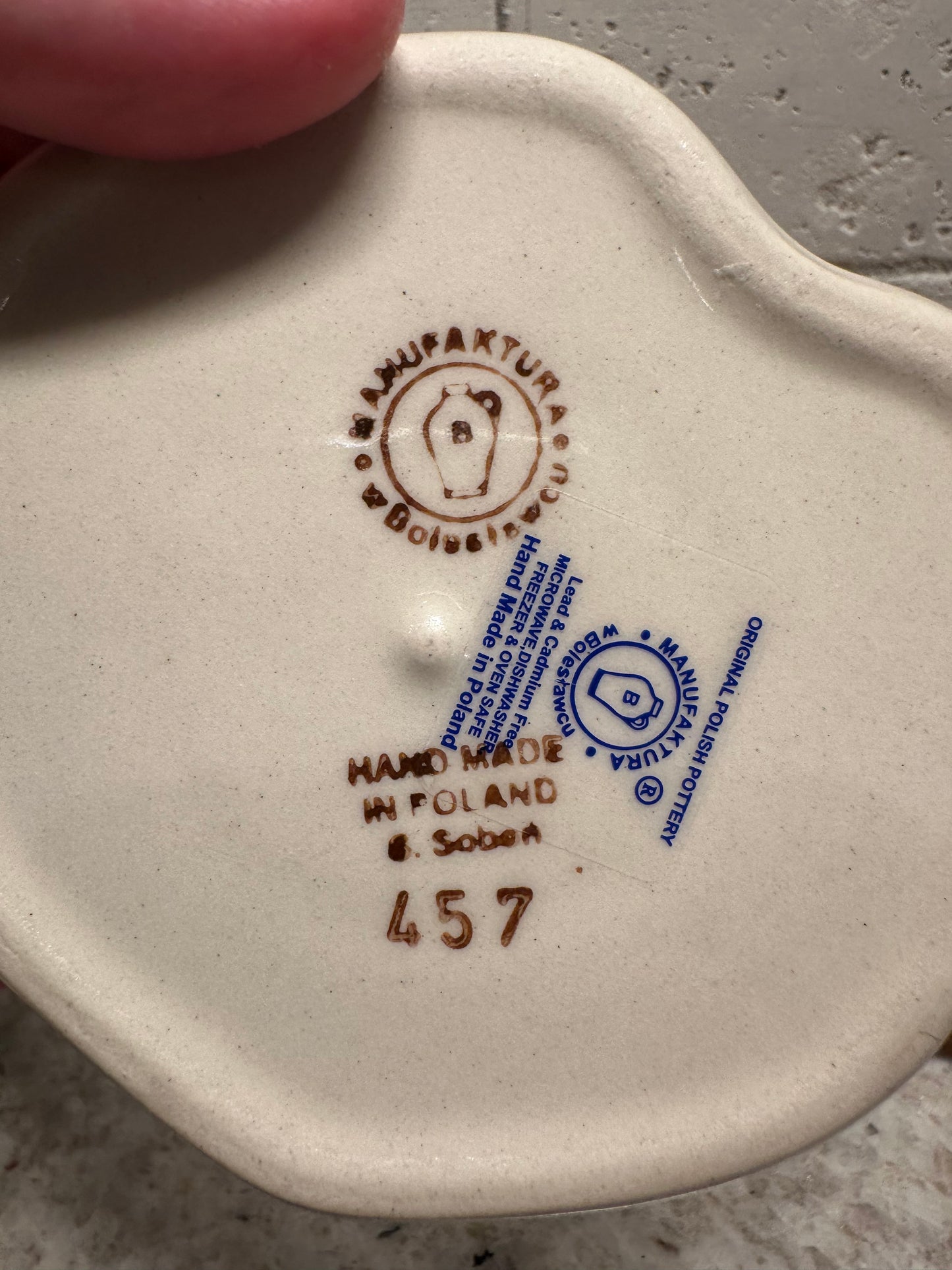 Manufaktura Polish Pottery, Snowflakes Luminary Santa