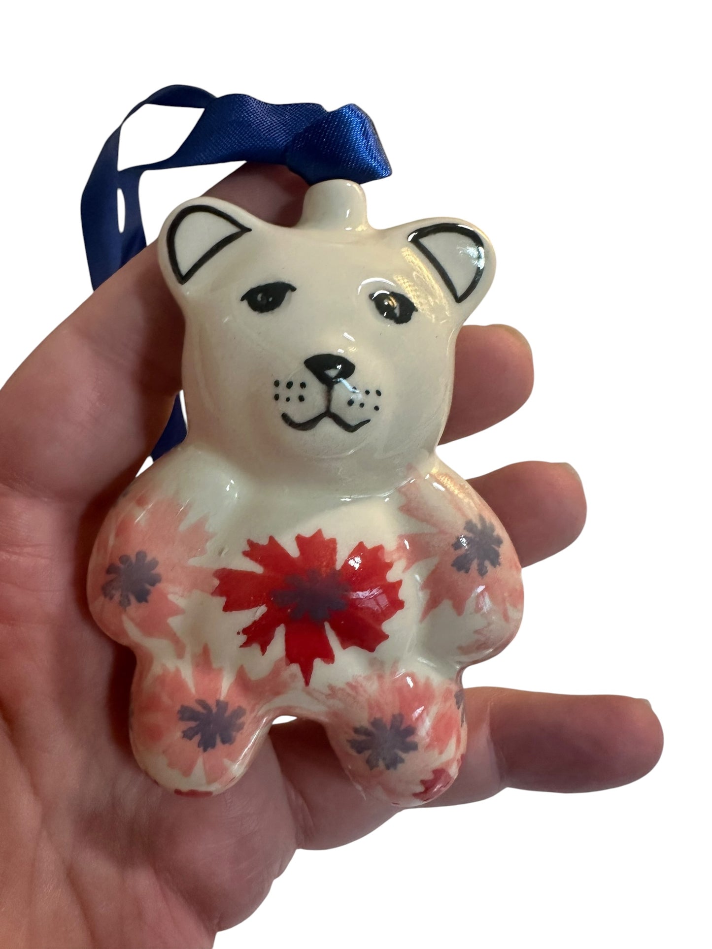 Manufaktura, Blossom Radiance, Teddy Bear Ornament 3.5"
