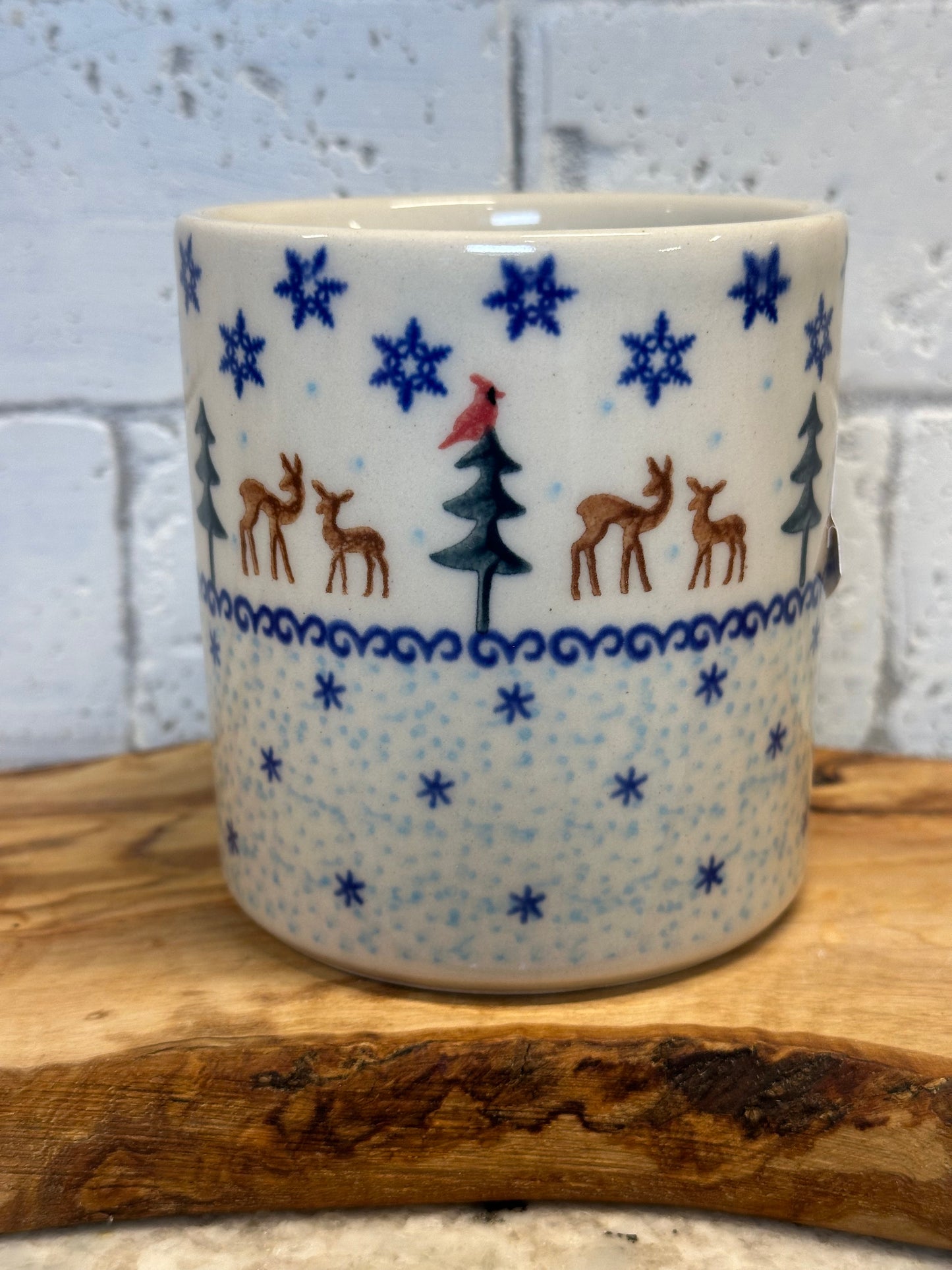 Vena Reindeer, Cardinal & Trees, Straight Mug