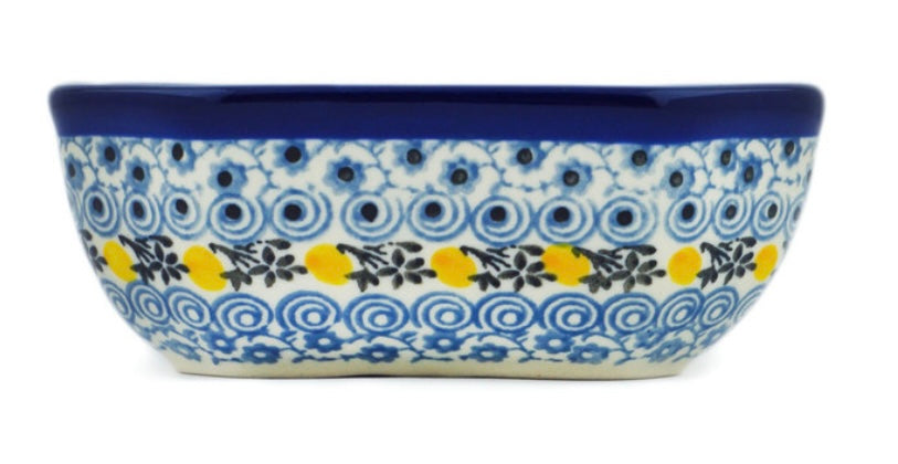 Ceramika Artystyczna Polish Pottery, Lemon Season, Square Bowl