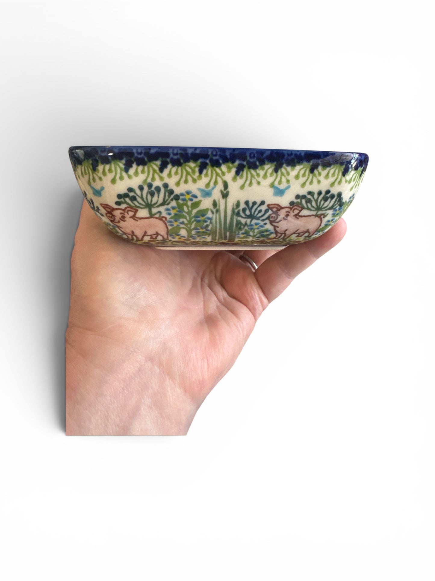 Kalich, Art Level A, Piggy, Square Bowl 5.5"