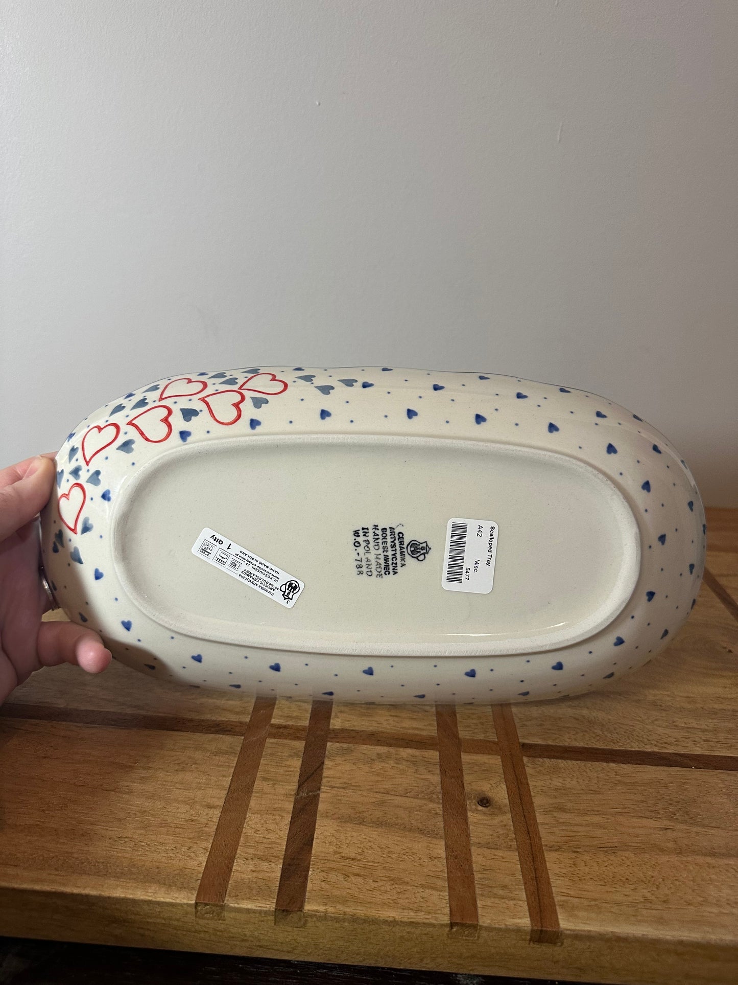Ceramika Artystyczna, Heart To Heart, Scalloped Tray