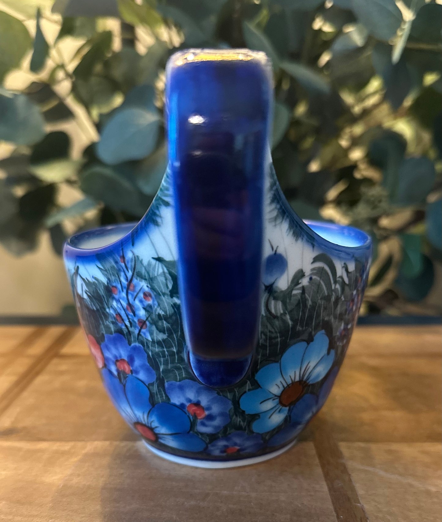 Kalich Polish Pottery, Art Level 2, Multicolor Poppies Soup Loop Mug/Bowl